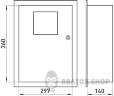 Корпус e.mbox.stand.w.f1.12.z металлический, под 1-ф счетчик, встраиваемый 12 мод. с замком s0100006 в Киеве