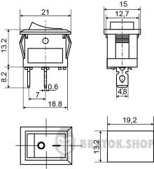 KCD1-101 Grey/Grey Перемикач 1 клав. сірий