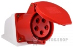Розетка-гнездо силовая стационарная ГC 32A/5 400V 3P+N+PE (125) АСКО-Укрем A0080040006 красный