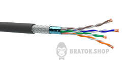 Кабель Одескабель КГППУЕО-ВП (100МГц) 4*2*AWG25/7 (SF/UTP-cat.5E-SL patch PUR), CU, поліуретан, подвійний екран, для зовн. робіт
