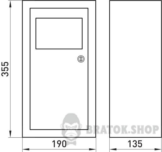 Корпус e.mbox.stand.n.f1.08.z металлический, под 1-ф. счетчик, 8 мод., навесной, с замком s0100005 в Киеве