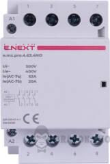 Модульний контактор e.mc.pro.4.63.4NO, 4р, 63А, 4NO, 220В