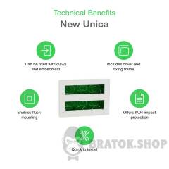 Блок unica system+ прихована вставка 2х4 антибактеріальний