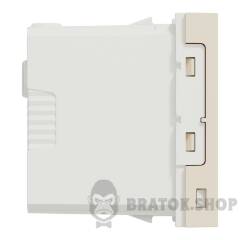 USB, New Unica, 1 модуль, тип A+C, 12 Вт, бежевий