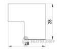 Внутренний угол e.trunking.blend.in.stand.25.16 для короба 25х16мм s4033004 в Киеве