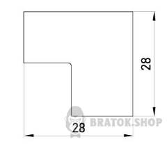 Внутрішній кут e.trunking.blend.in.stand.25.16 для короба 25х16мм