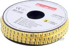 Маркер кабельний e.marker.stand.2.4.3, 2-4 кв.мм, "3", 500 шт