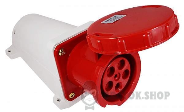 Розетка-гнездо силовая стационарная ГC 63A/5 400V 3P+N+PE (135) АСКО-Укрем A0080040008 красный