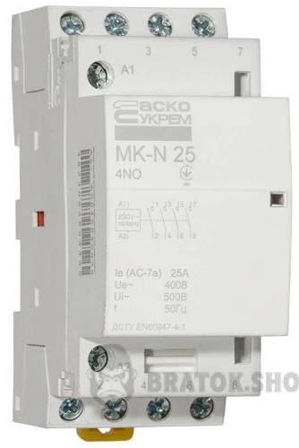 Контактор модульный 4P 25A 4NO АСКО-Укрем MK-N A0040030027 в Киеве