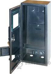 Корпус e.mbox.stand.n.f1.6.z.str металлический, под 1-ф. счетчик, пустая, навесной, 6 мод., с замком, уличная