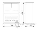 Корпус e.mbox.stand.n.f1.6.z.str металлический, под 1-ф. счетчик, пустая, навесной, 6 мод., с замком, уличная s0100014 в Киеве