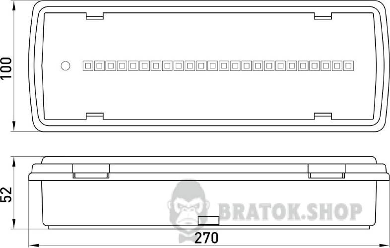 Світильник аварійний e.emerg.507L-24.led.Li.3h.IP65, не постійний, 3 години l0660042 у Києві