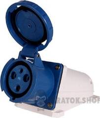 Силова розетка стаціонарна e.socket.pro.3.63, 3п., 230В, IP 67, 63А (133)