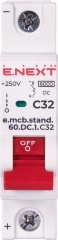 Модульний автоматичний вимикач e.mcb.stand.60.DC.1.C32, 1р, 32А, C, 6кА, DC