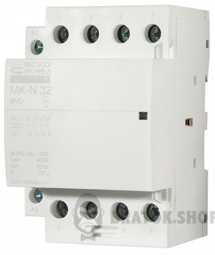 Контактор модульний 4P 32A 4NO АСКО-Укрем MK-N A0040030032
