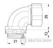 Ввод угловой e.met.angle.stand.sldx.18 для металлорукава 18мм(3/4&quot;) s046003 в Киеве