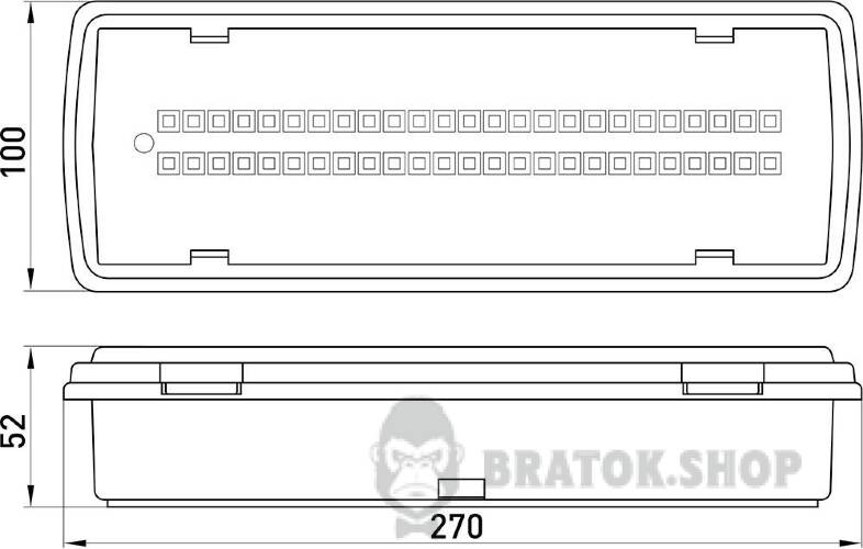 Світильник аварійний e.emerg.507L-50.led.Li.3h.IP65, не постійний, 3 години l0660043 у Києві