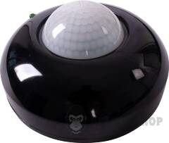 Датчик руху інфрачервоний стельовий e.sensor.pir.07.black(чорний), 360°, IP20