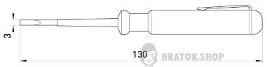 Індикатор e.tool.test01  130х3 прямий шліц АС100-500В t001101 у Києві