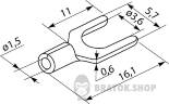 Наконечник вилочный с изоляцией 1.5 мм АСКО-Укрем SV 1.25-3.7 A0060040033 в Киеве
