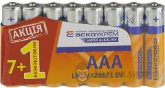 Батарейка лужна AАА.LR03 АКЦІЯ (shrink 7+1)