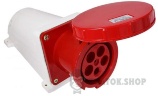 Розетка-гнездо силовая стационарная ГC125A/5 400V 3P+N+PE (145) АСКО-Укрем A0080040011 красный