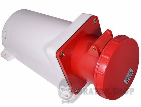 Розетка-гнездо силовая стационарная ГC125A/5 400V 3P+N+PE (145) АСКО-Укрем A0080040011 красный