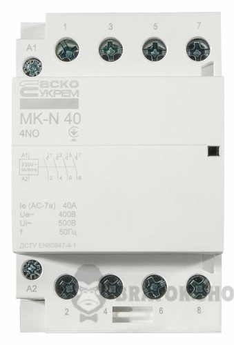 Контактор модульний 4P 40A 4NO АСКО-Укрем MK-N A0040030033