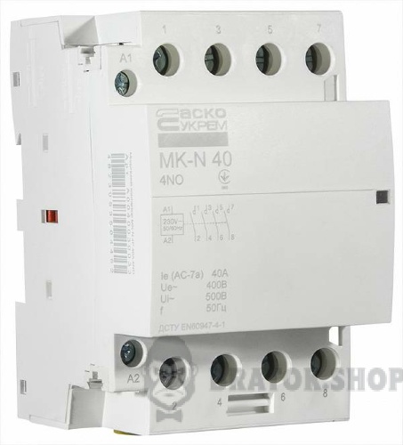 Контактор модульний 4P 40A 4NO АСКО-Укрем MK-N A0040030033