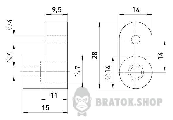 Основа e.bsa.stand.base з кріпленням на "лапках" для шин типу bsa s056005