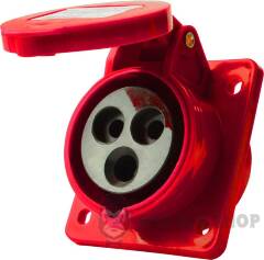 Силова розетка, що вбудовується e.socket.pro.3.16.wall, 3п., 230В, 16А (413)