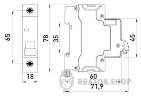 Модульный автоматический выключатель e.mcb.stand.60.DC.1.C50, 1р, 50А, C, 6кА, DC s081011 в Киеве