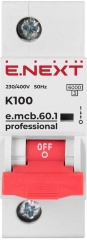 Модульний автоматичний вимикач e.mcb.pro.60.1.K 100 new, 1р, 100А, K, 6кА new