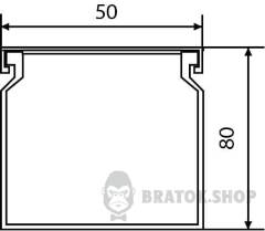 Перфорований короб 50*80/2000мм (В*Ш)