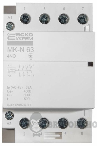 Контактор модульний 4P 63A 4NO АСКО-Укрем MK-N A0040030034