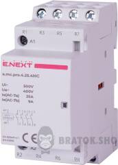 Модульний контактор e.mc.pro.4.25.4NC, 4р, 25А, 4NC, 220В