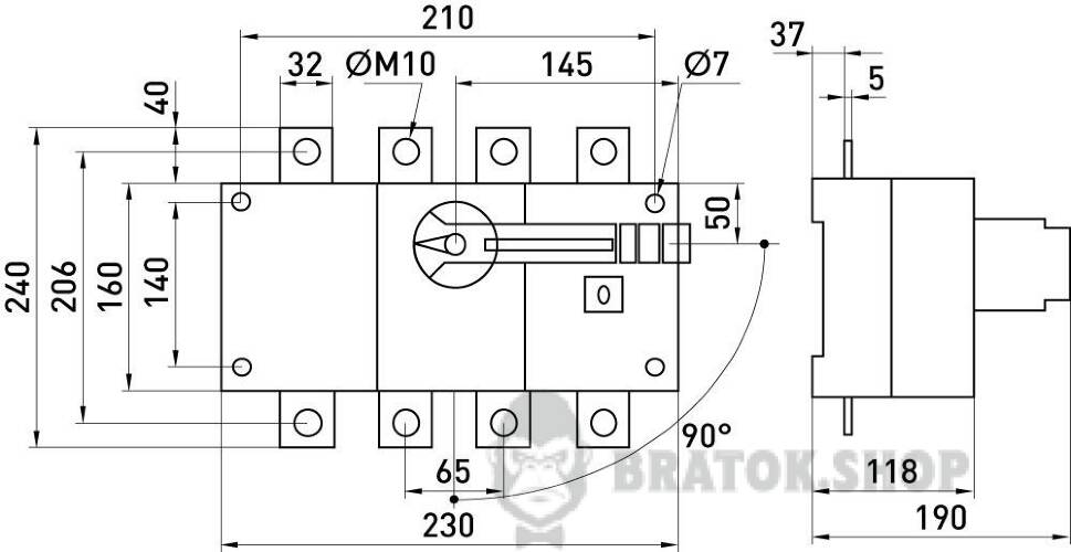 Выключатель нагрузки e.industrial.lbs.1-0.3.400, 3P, 400А i089004 в Киеве
