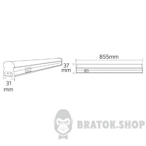 Светильник линейный светодиодный 12W 6400K 855mm Horoz Electric OMEGA-12 052-002-0090-010 в Сумах