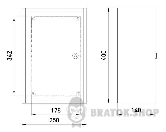 Бокс монтажный навесной БМ-40(стекло)+П (250х400х140) IP54 БМ-40(стекло)+П в Киеве