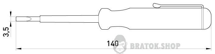 Индикатор-отвертка e.tool.test02 140х3,5 прямой шлиц АС100-500В t001102 в Киеве