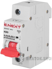 Модульний автоматичний вимикач e.mcb.pro.60.1.K 80 new, 1р, 80А, K, 6кА new