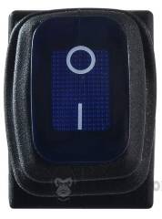 KCD1-2-101NW BL/B 220V Перемикач 1 клав. вологозах. синій з підсвічуванням