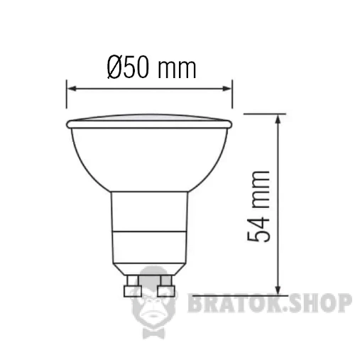 Світлодіодна лампа LED GU10 MR16 4W 4200K Horoz Electric PLUS (001-002-0004-031)