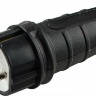 Вилка каучукова пряма Schuko 16A 220V 2P+PE подовжена АСКО-Укрем A0250010002 чорний