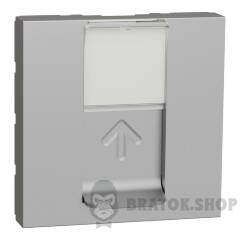 RJ45 накладка 2 модуль алюміній