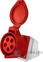 Силова розетка стаціонарна e.socket.pro.5.16, 5п., 380В, 16А (115)