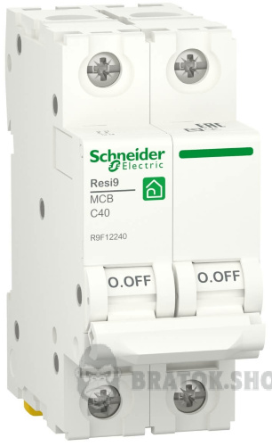 Автоматичний вимикач 2P 40A C 6кА Schneider Electric Resi9 (R9F12240) у Сумах