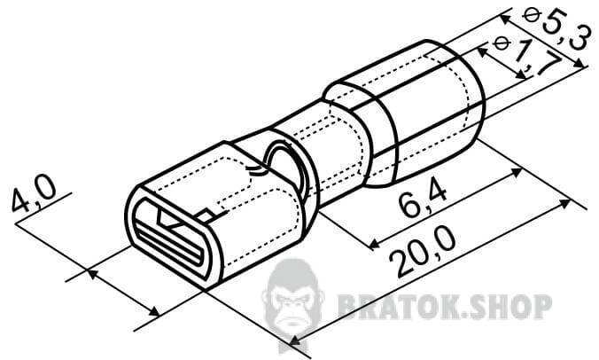 Наконечник коннектор мама с изоляцией 1.5 мм АСКО-Укрем FDFD 1.25-110 A0060150018 в Сумах