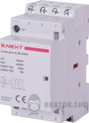 Модульний контактор e.mc.pro.4.20.4NO, 4р, 20А, 4NO, 220В