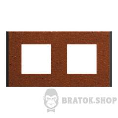 Рамка 2-постова Unica Deco Material, теракотовий